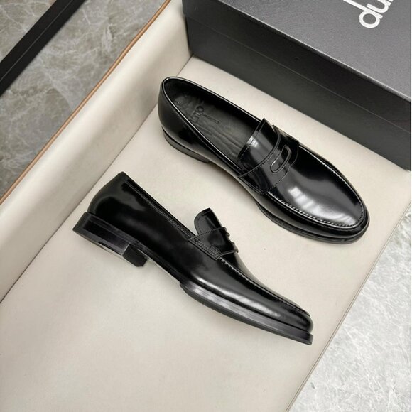 Dunhill Mens Classic Business Leather Shoes Black